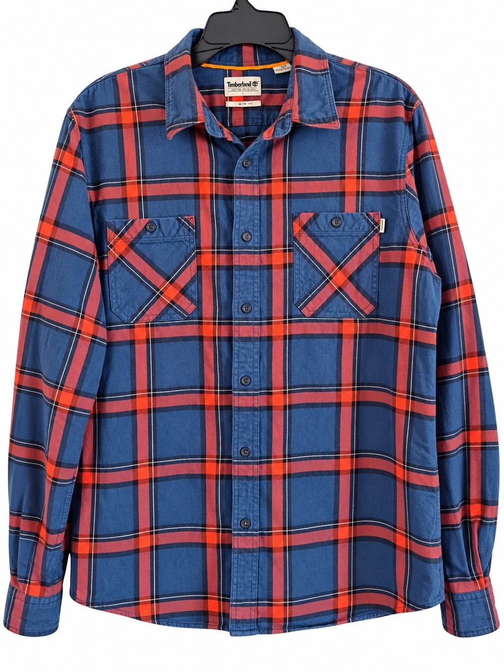 Timberland Men's Plaid Casual Button-Down Shirt Size L Regular Fit